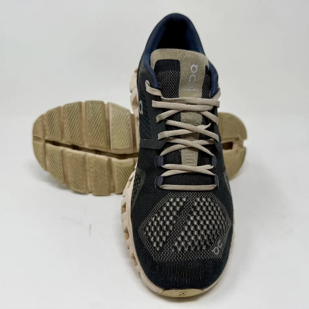 On Cloud X Shift Running Shoes Lightweight Cushioned Navy Women's 8 Beige  I.5.6